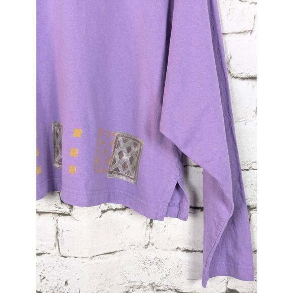 VINTAGE 1997 BLUE FISH Breathe Life Always Awakening Organic Cotton Tee Boxy OS - Picture 2 of 9